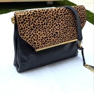 Vincent Camuto Genuine Leather HIDE on HAIR Shoulder Bag!!